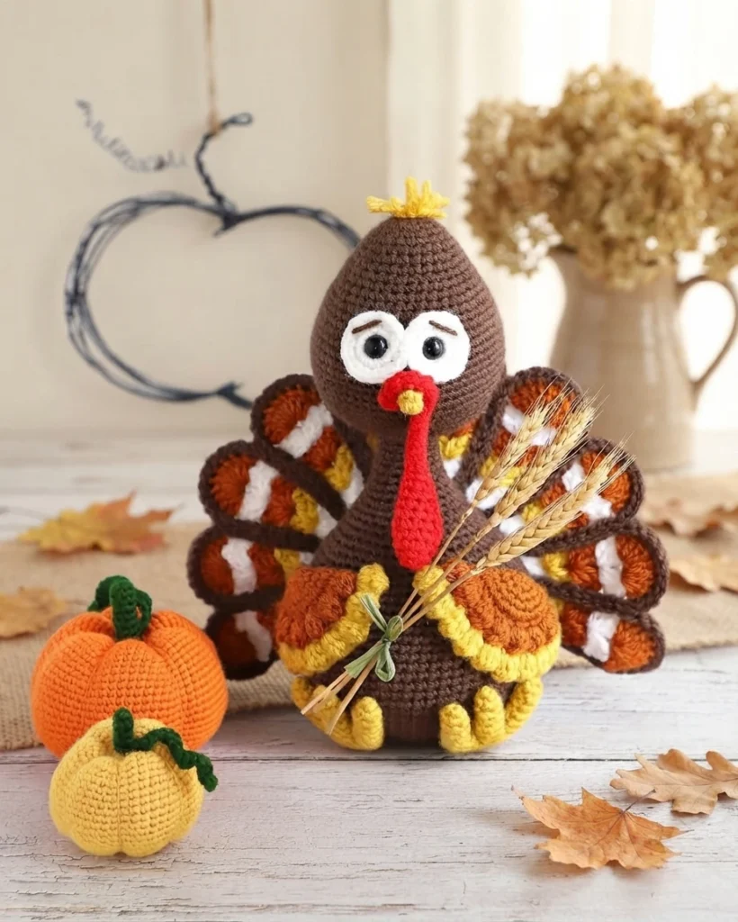 Crochet Turkey Amigurumi Pattern - crochet detail