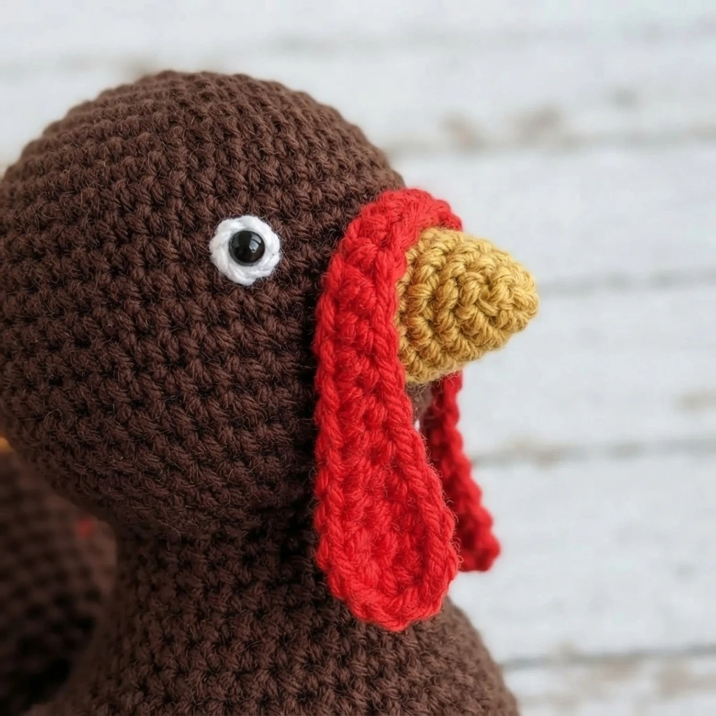 Crochet Turkey Amigurumi Pattern - crochet detail