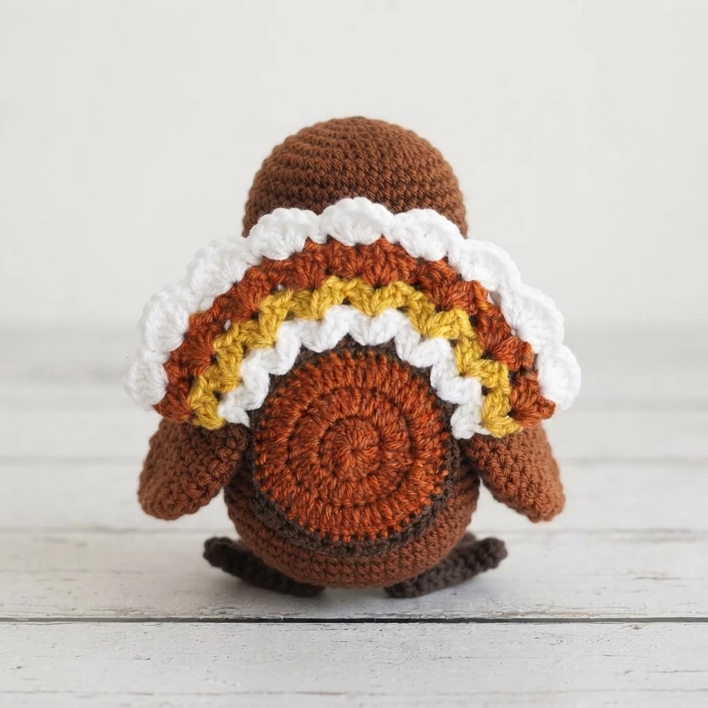 Crochet Turkey Amigurumi Pattern - crochet detail
