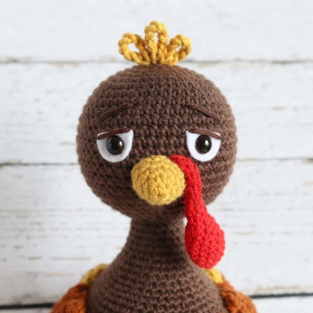 Crochet Turkey Amigurumi Pattern - crochet detail