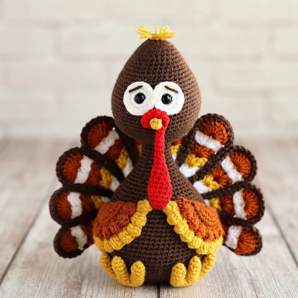 Crochet Turkey Amigurumi Pattern - crochet detail