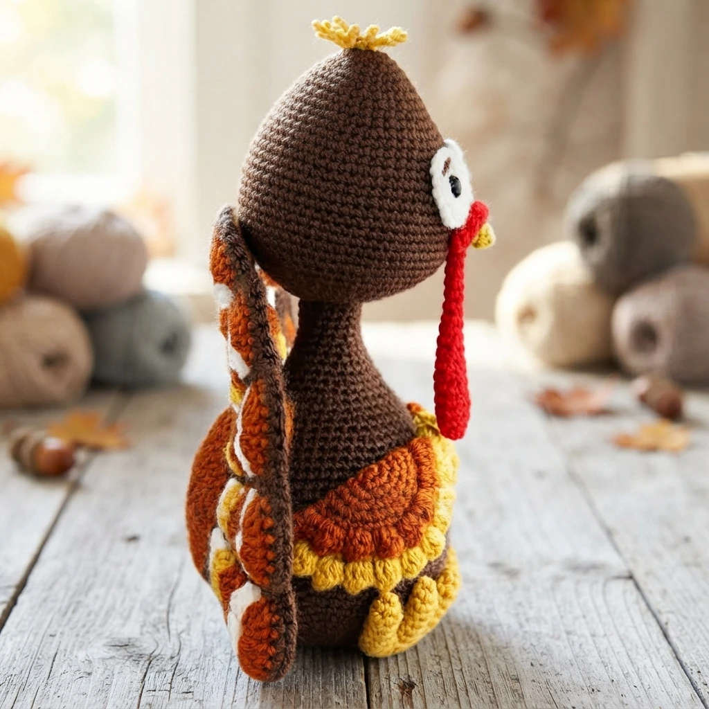 Crochet Turkey Amigurumi Pattern - crochet detail