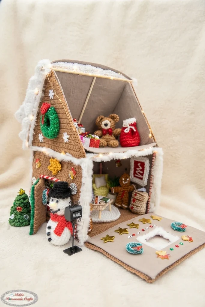 Free Crochet Gingerbread Doll House - 15-in-1 Pattern - 3-Day LIVE Crochet Along - crochet detail