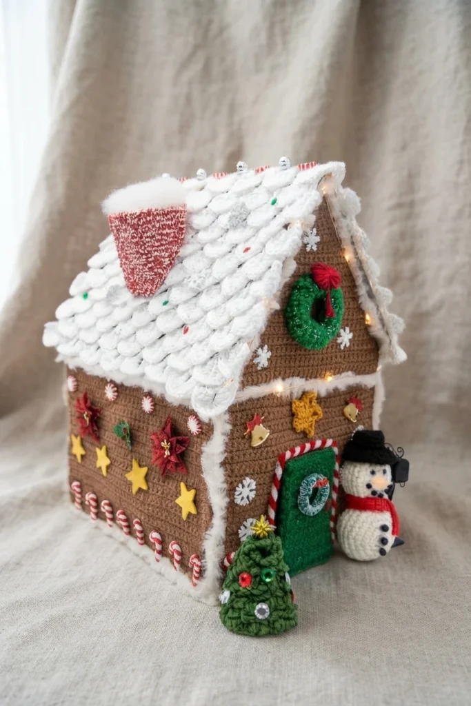 Free Crochet Gingerbread Doll House - 15-in-1 Pattern - 3-Day LIVE Crochet Along - crochet detail