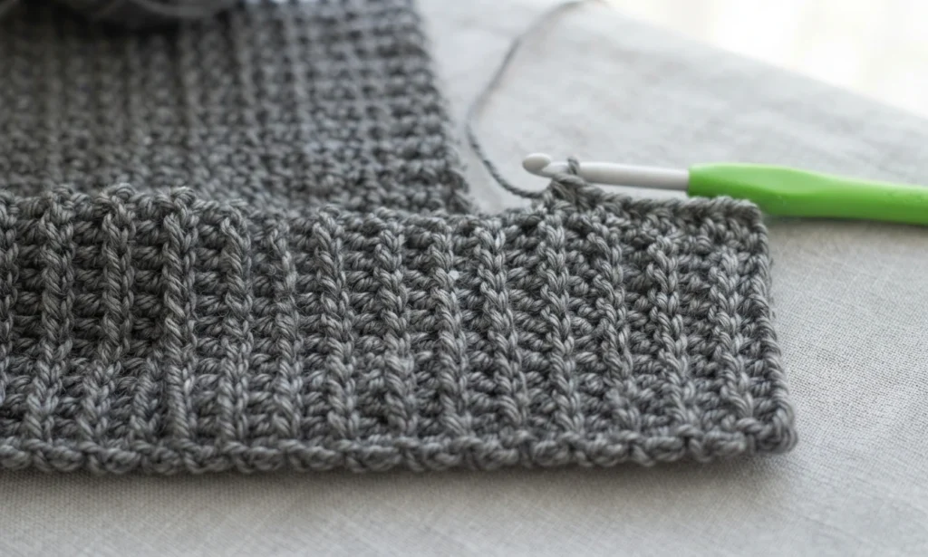 Beginner Oversized Cardigan with Knit-look Ribbing! Free Crochet Pattern + Video - crochet detail