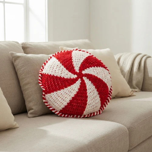 12. Peppermint Swirl Pillow