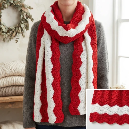 10. Crochet Peppermint Wrap