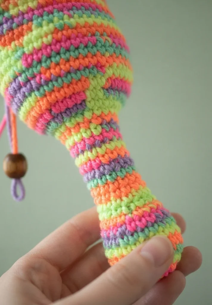 Clown Amigurumi Doll - Free Crochet Pattern - crochet detail