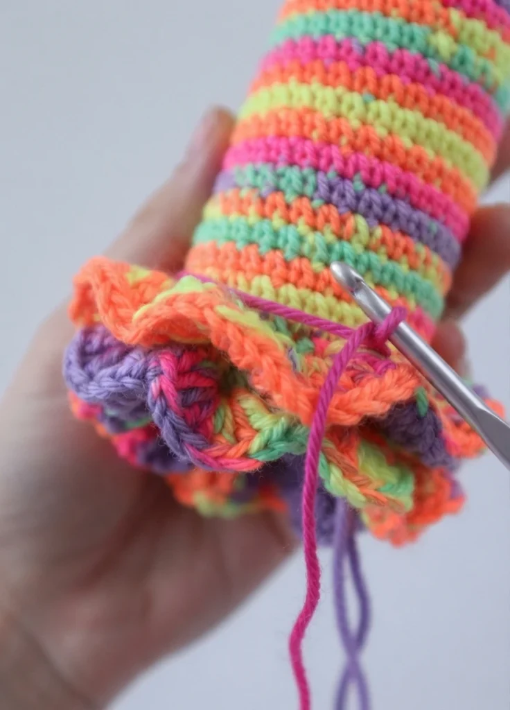 Clown Amigurumi Doll - Free Crochet Pattern - crochet detail
