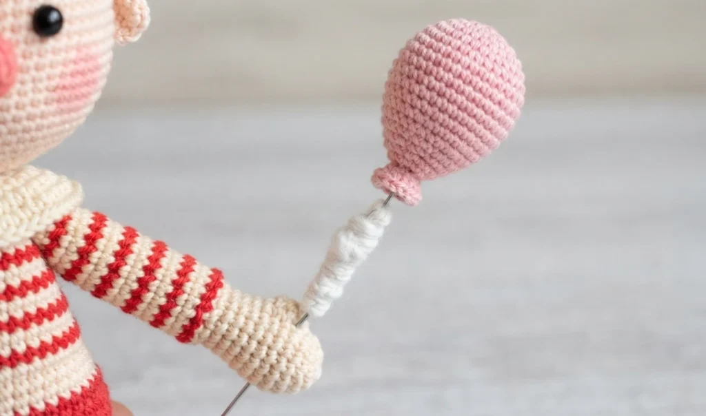 Clown Amigurumi Doll - Free Crochet Pattern - crochet detail