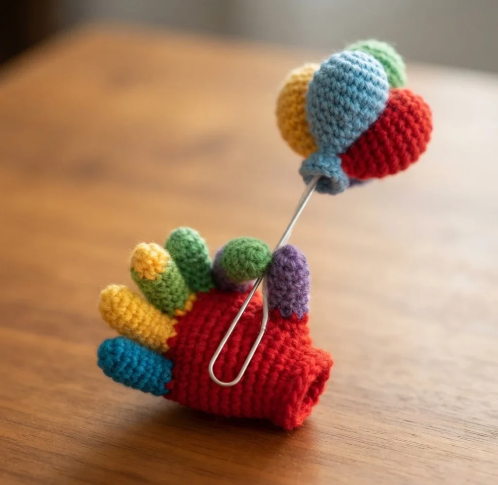 Clown Amigurumi Doll - Free Crochet Pattern - crochet detail