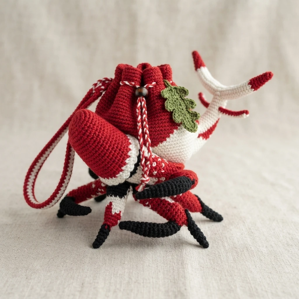 Ravelry: Acorn Wristlet Pouch pattern by Meg Nelson - crochet detail