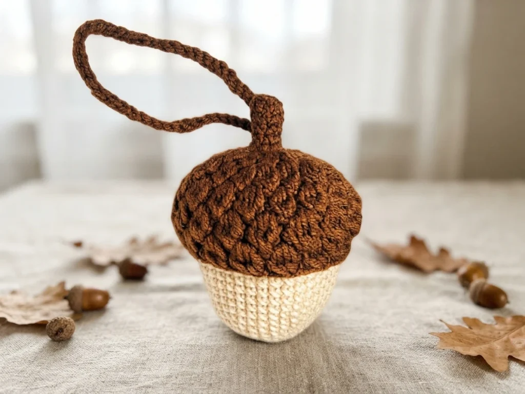 Ravelry: Acorn Wristlet Pouch pattern by Meg Nelson - crochet detail