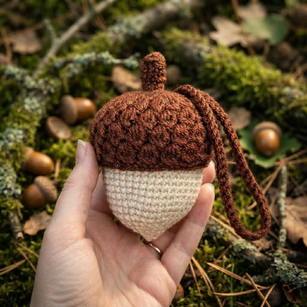Ravelry: Acorn Wristlet Pouch pattern by Meg Nelson - crochet detail