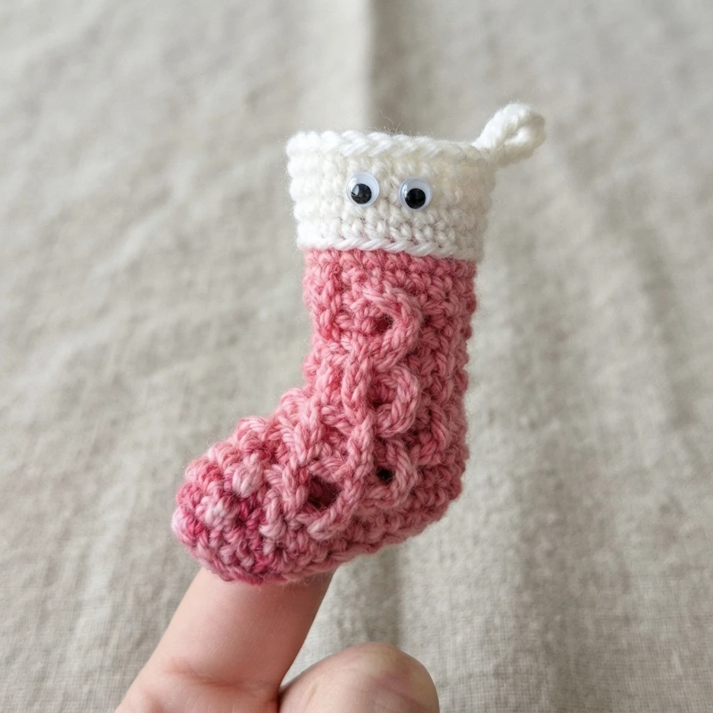 Ravelry: Worry Worm Finger Puppet pattern by Divina Rocco - crochet detail