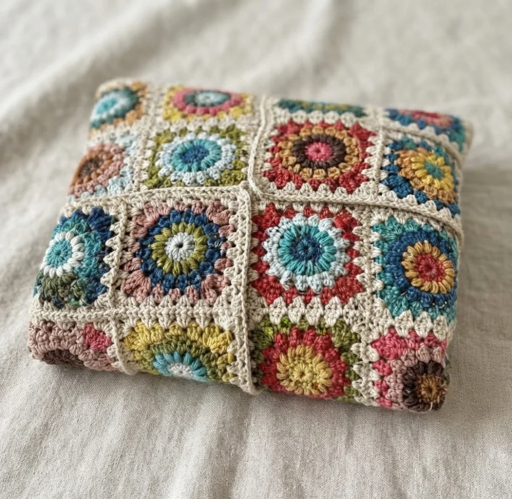 Autumn Sunflower Pillow Pattern (Free) - crochet detail