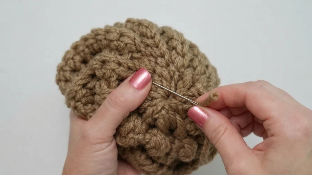 How To Crochet Pumpkin Fall Décor With Leaf Coasters Free Pattern - crochet detail