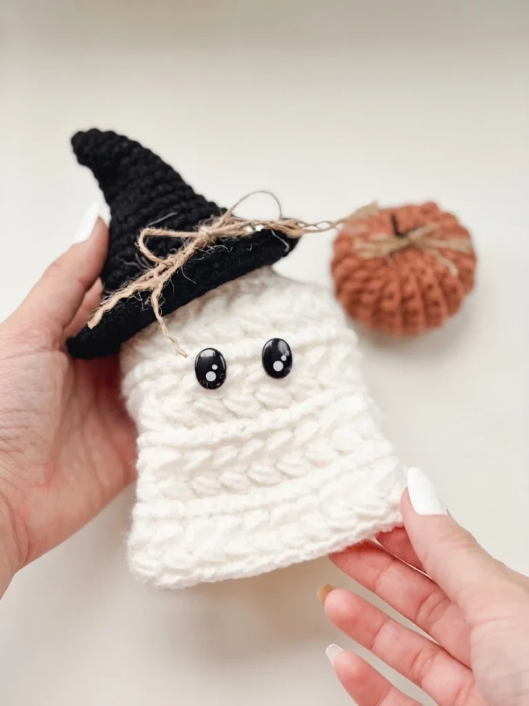 How To Crochet Pumpkin Fall Décor With Leaf Coasters Free Pattern - crochet detail