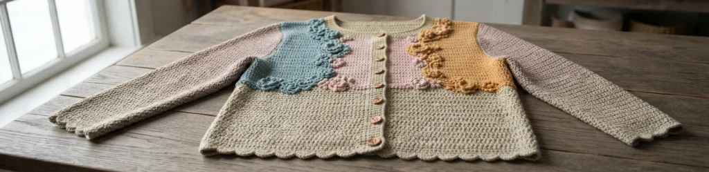 Grace Vintage Cardigan Crochet Tutorial | Susan's Family - crochet detail