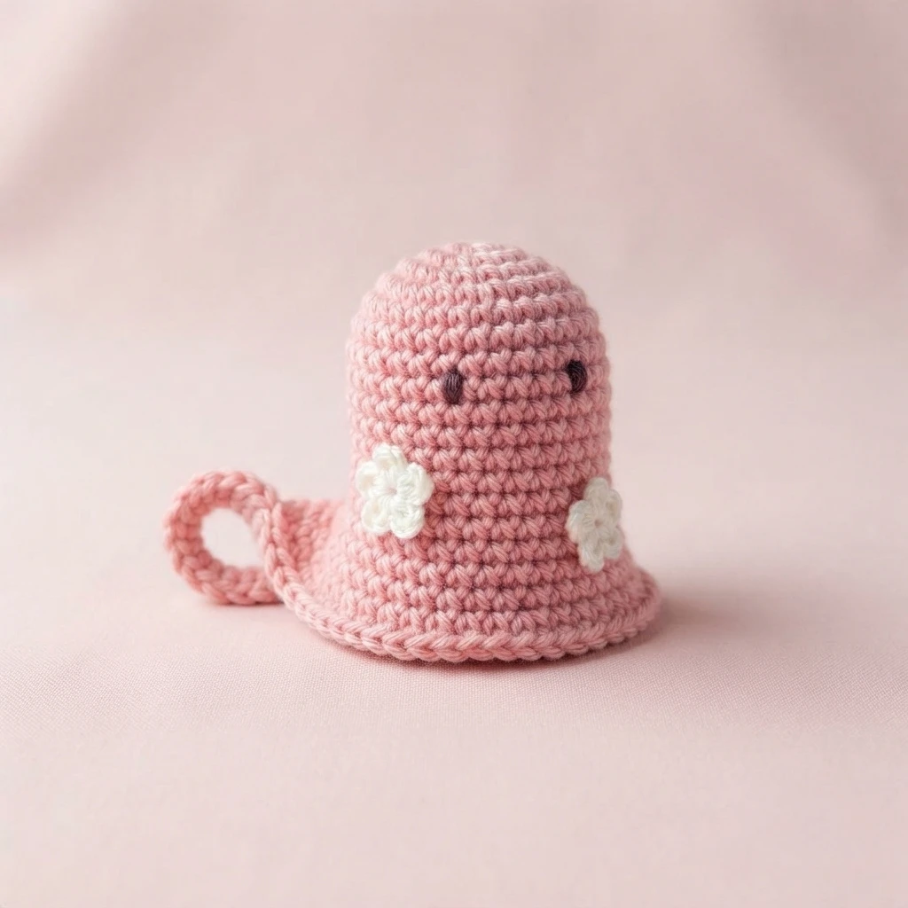 FREE Ghost Worry Worm Crochet Pattern [Not-So-Spooky!] - crochet detail